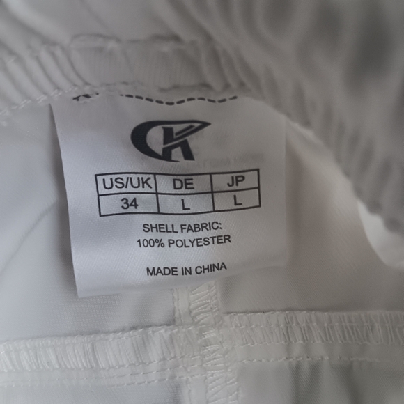 COPY - NWOT MENS WHITE SIDE ZIPPER POCKETS DRAWSTRING SIZE 34 SHORTS. - Picture 5 of 6